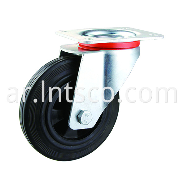 Swivel Industrial Plastic Core Rubber Casters